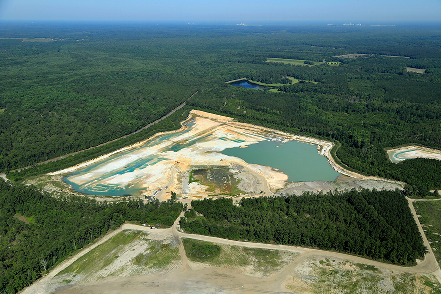 Aerial view of the Old Gillard Mine in Berkeley County, courtesy of Jon Engle